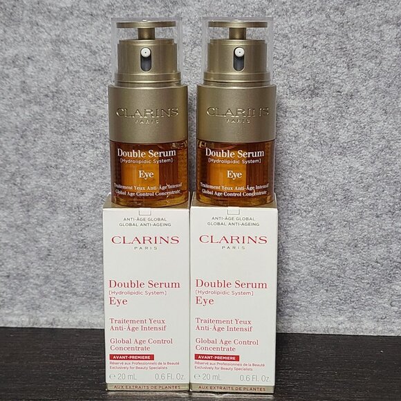 NIB Bundle of Clarins Double Serum Eye - New Unused - 2 Serums Anti-aging - Picture 1 of 5